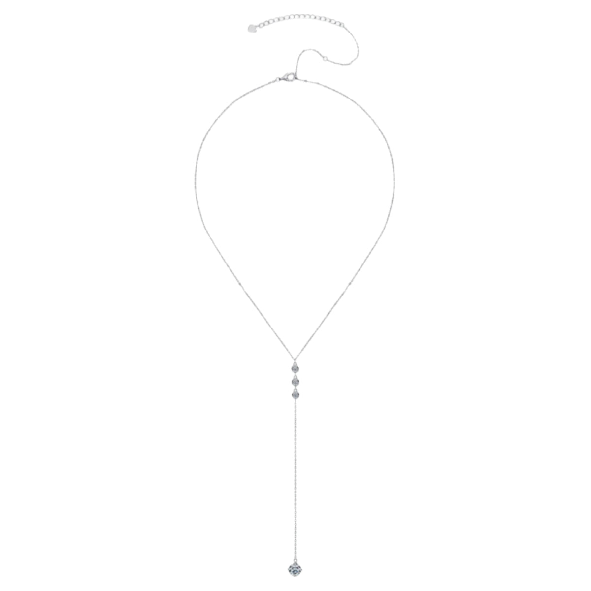 1.3 Carat Moissanite Sterling Silver Drop Necklace