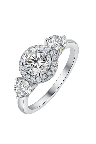 1 Carat Moissanite 925 Sterling Silver Ring