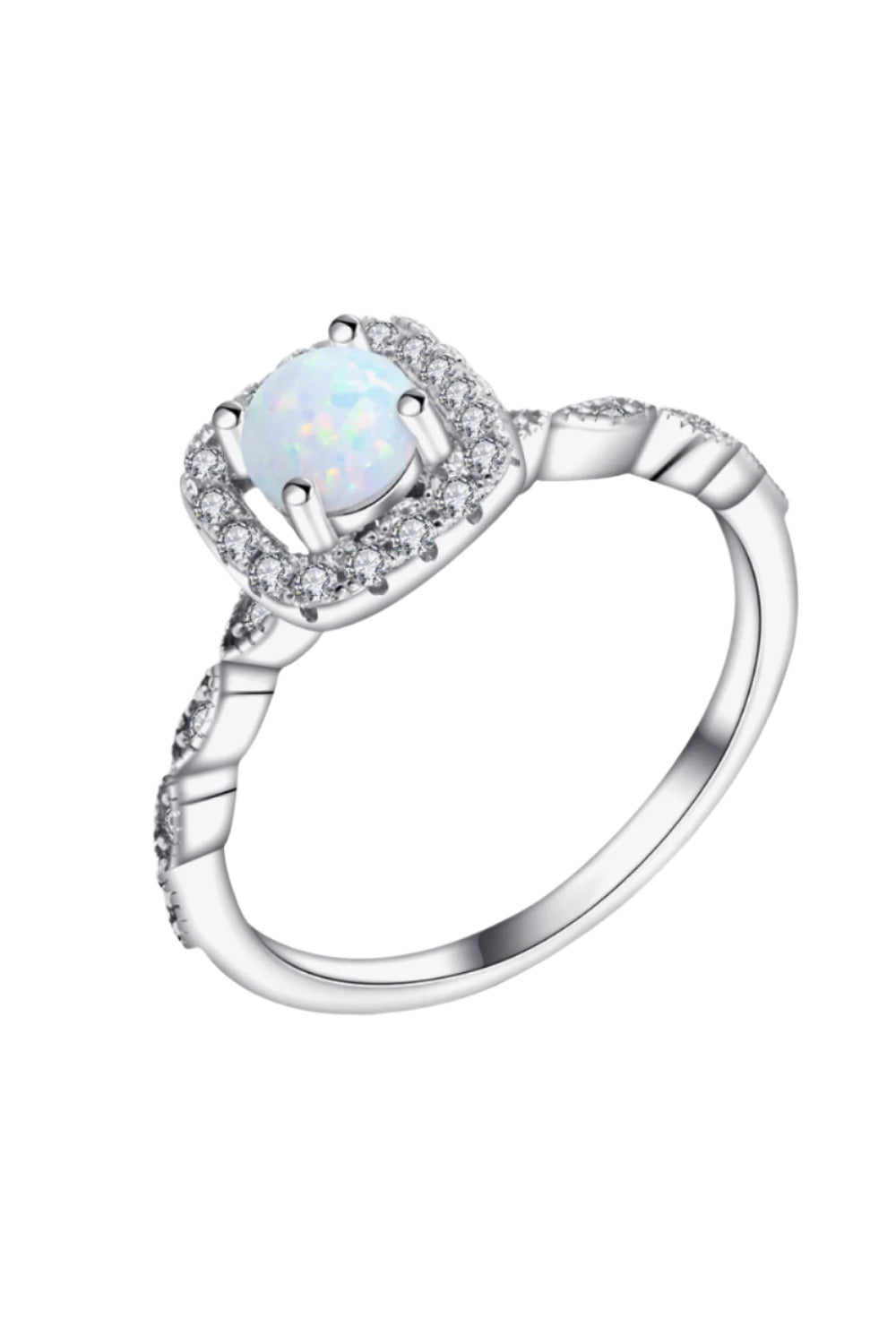 Sterling Silver Inlaid Opal Ring