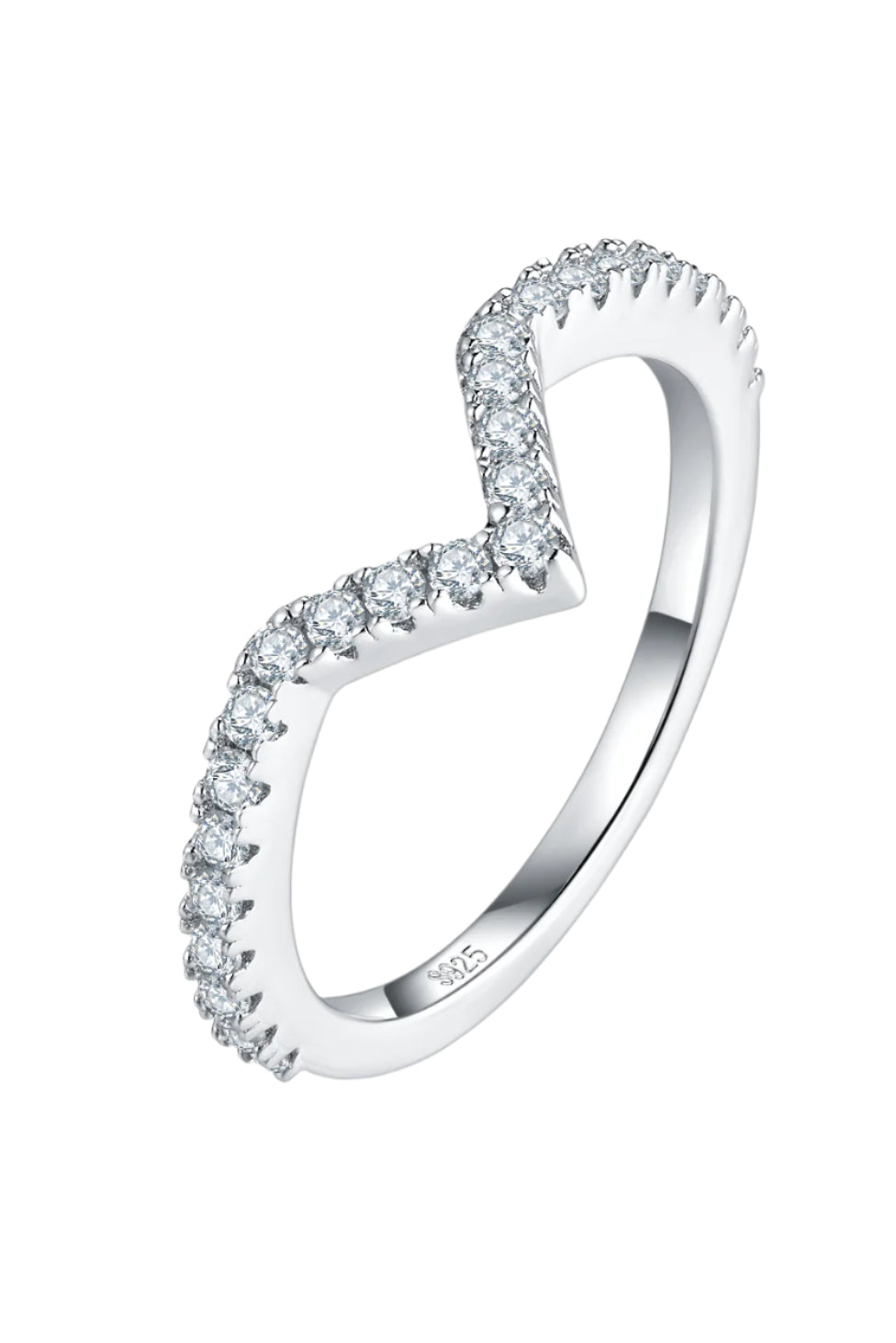1 Carat Moissanite Sterling Silver Double Layered Ring