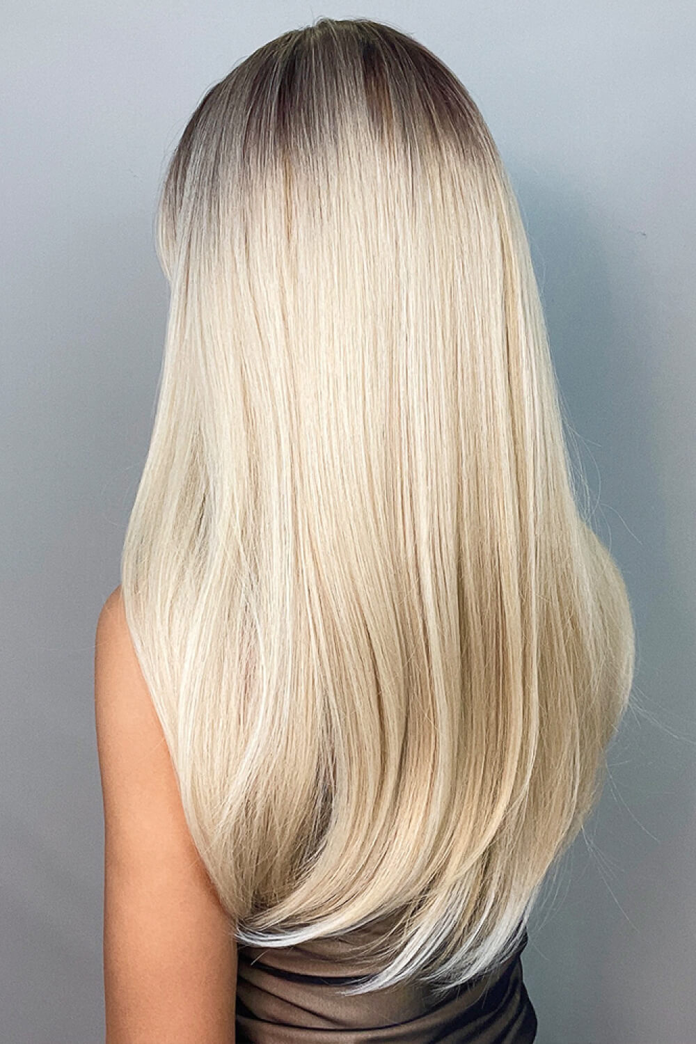 Light Brown/Blonde Ombre Full Machine Made Long Wigs 26''