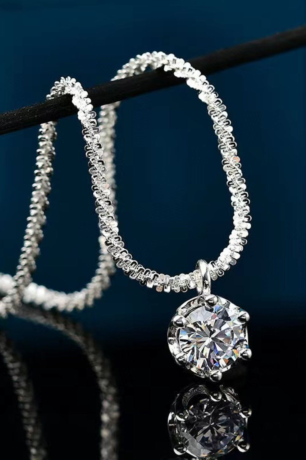 1 Carat Moissanite Sterling Silver Necklace
