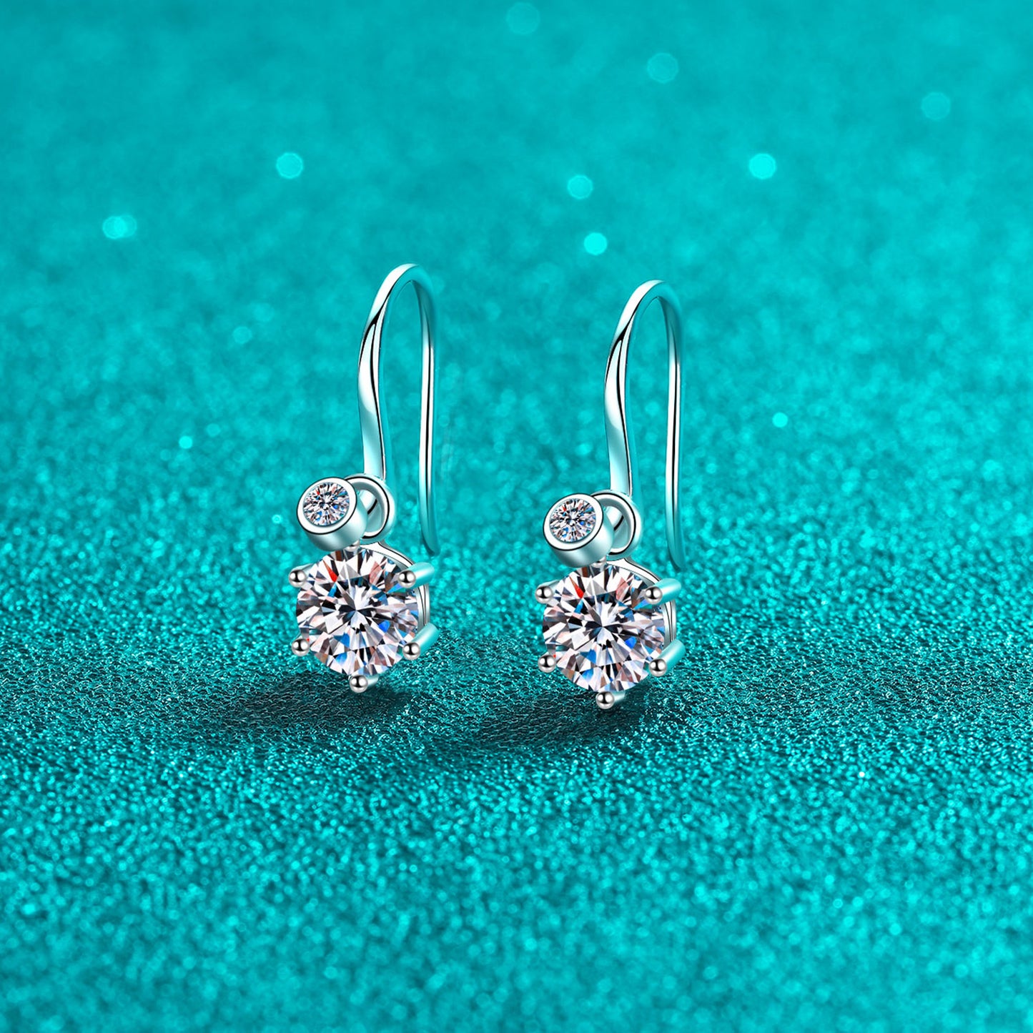 2 Carat Moissanite Sterling Silver Earrings