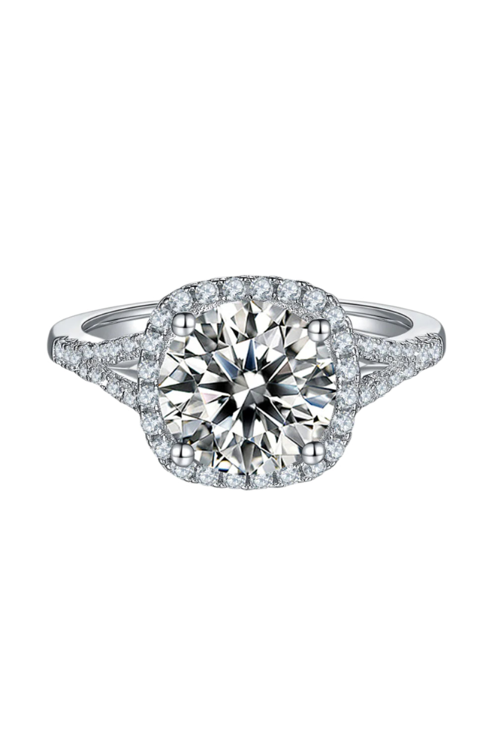 3 Carat Moissanite Halo Ring