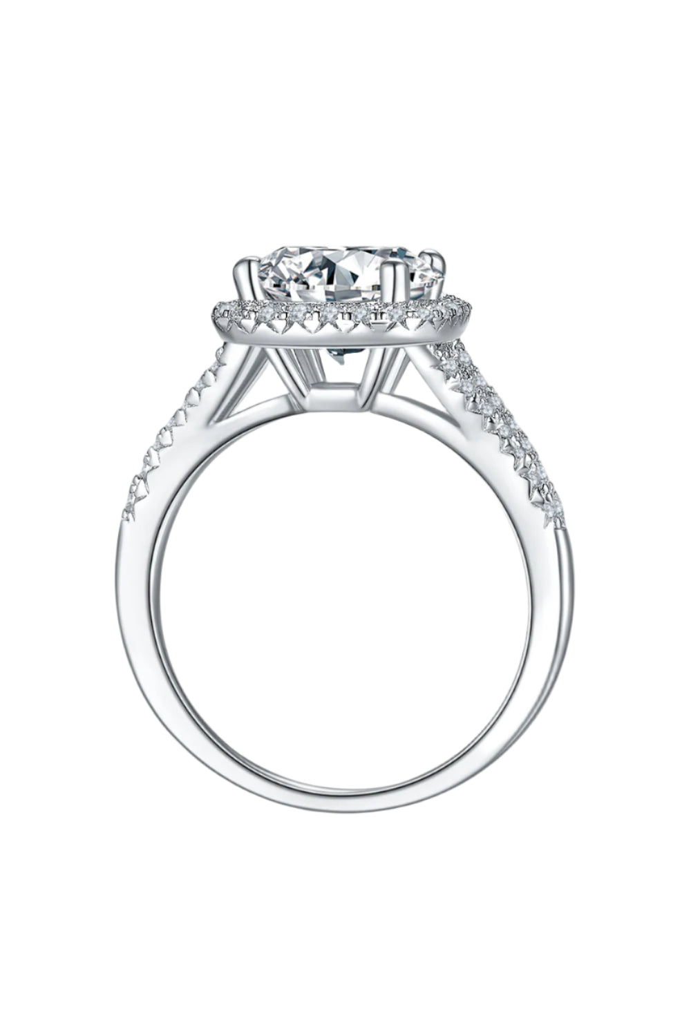 3 Carat Moissanite Halo Ring