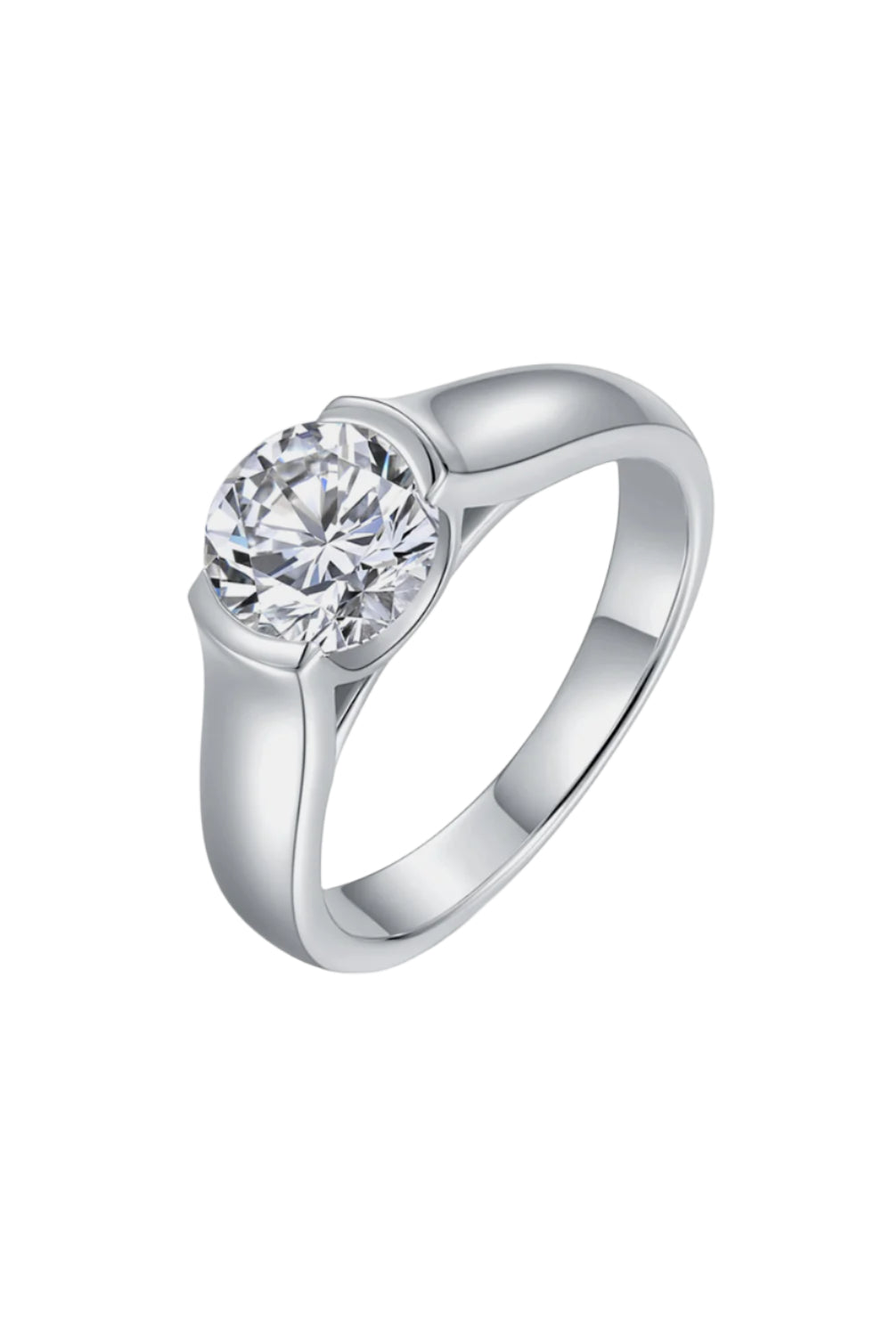 1.5 Carat Moissanite Sterling Silver Ring