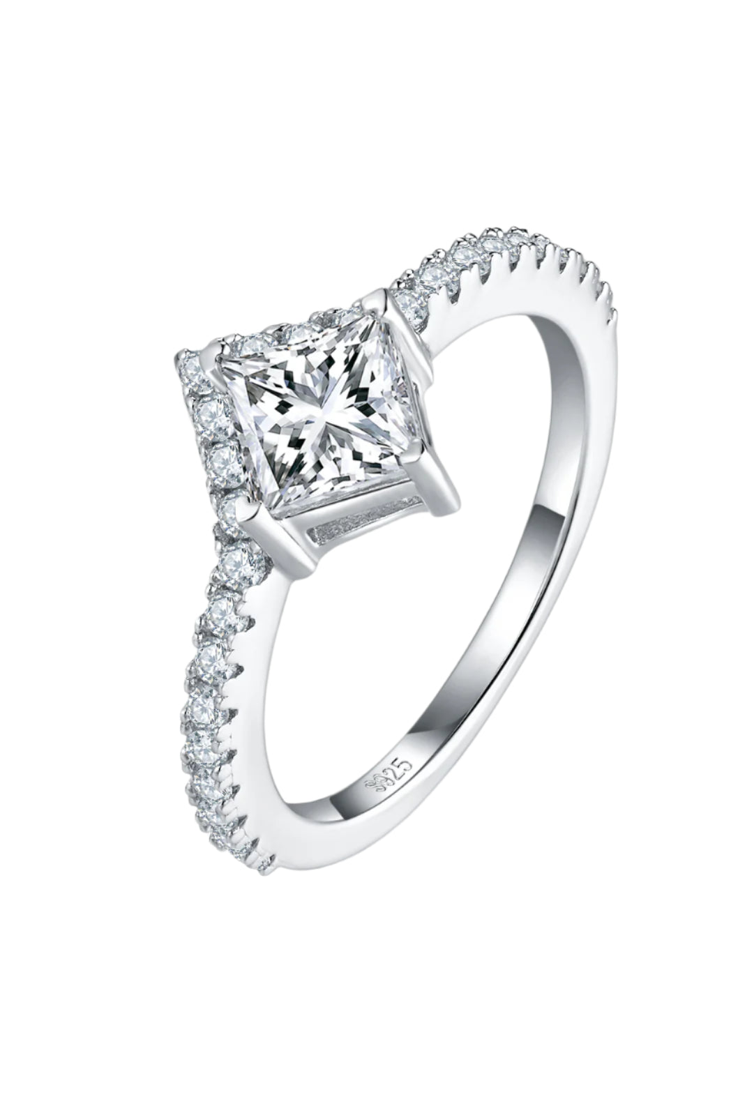 1 Carat Moissanite Sterling Silver Double Layered Ring