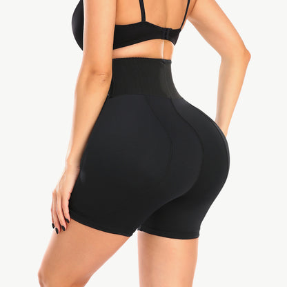 Black Full Size Removable Pad Shaping Shorts