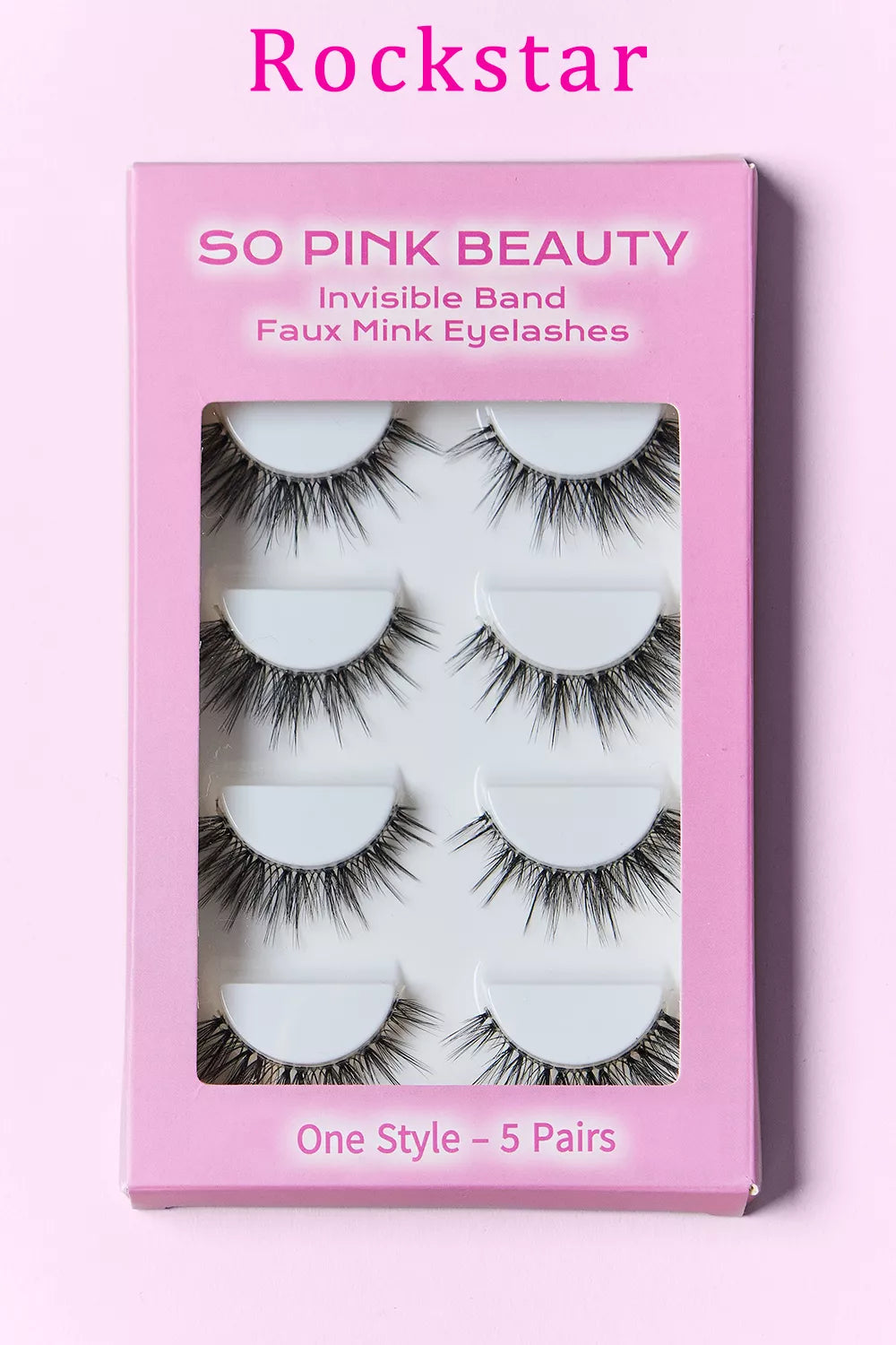 SO PINK BEAUTY Faux Mink Eyelashes Variety Pack 5 Pairs