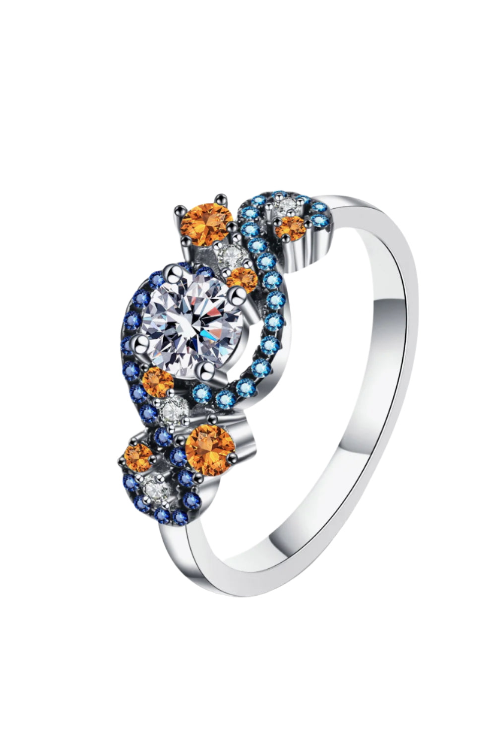 Moissanite Contrast 925 Sterling Silver Ring