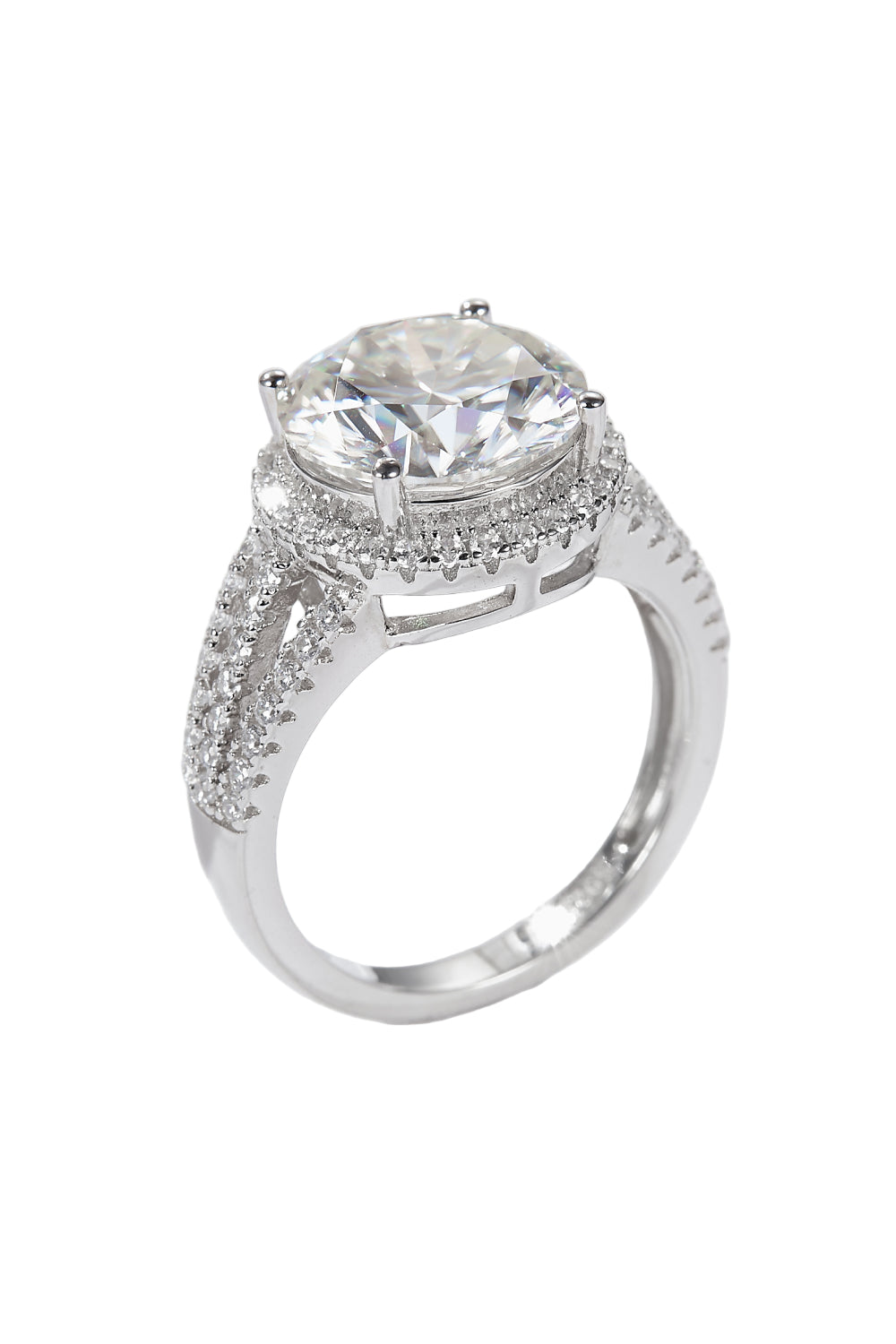 5 Carat  Moissanite Split Shank Ring