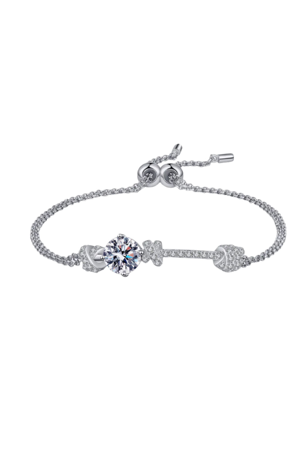 2 Carat Moissanite Sterling Silver Bracelet