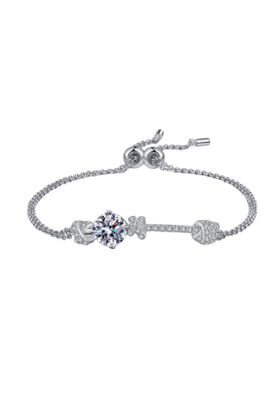 2 Carat Moissanite Sterling Silver Bracelet