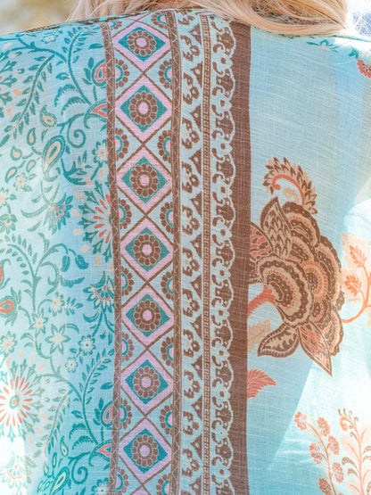 Up Close Printed Open Front Cover-Up