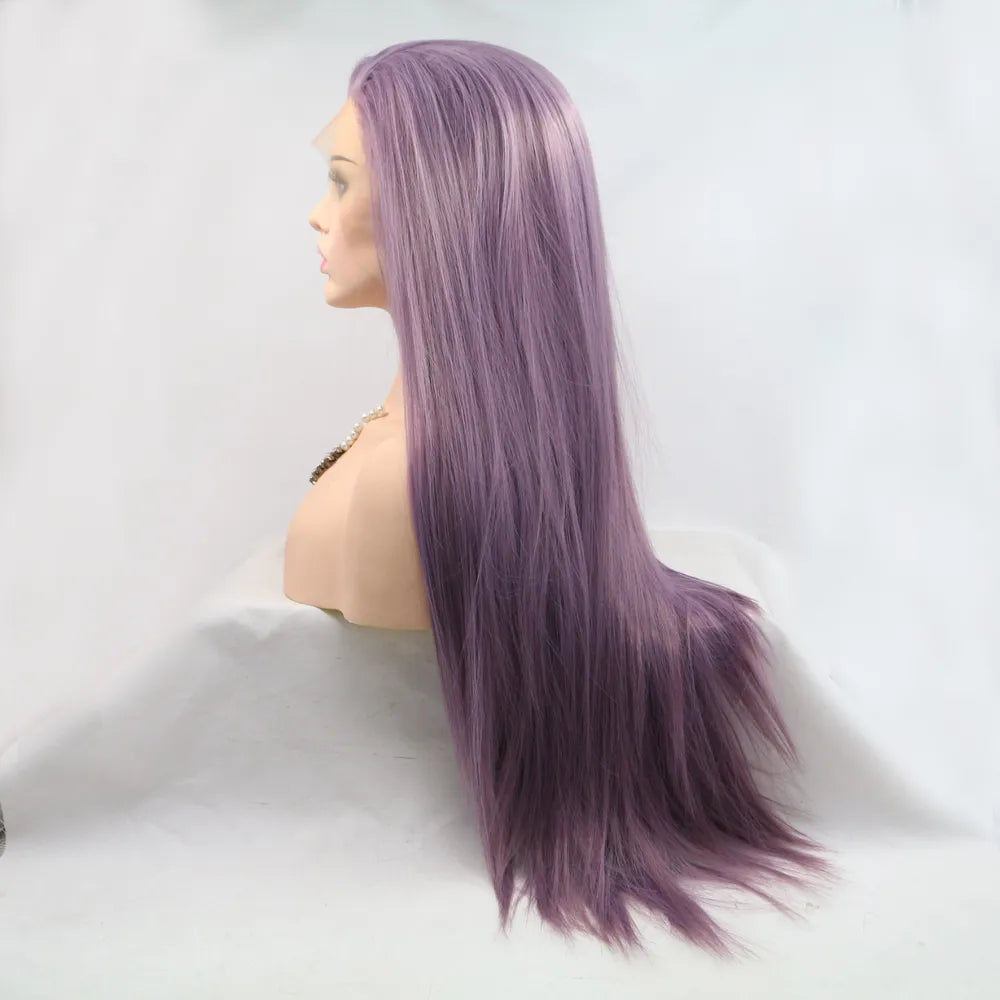 Perfect Purple Long Straight Wig 24"
