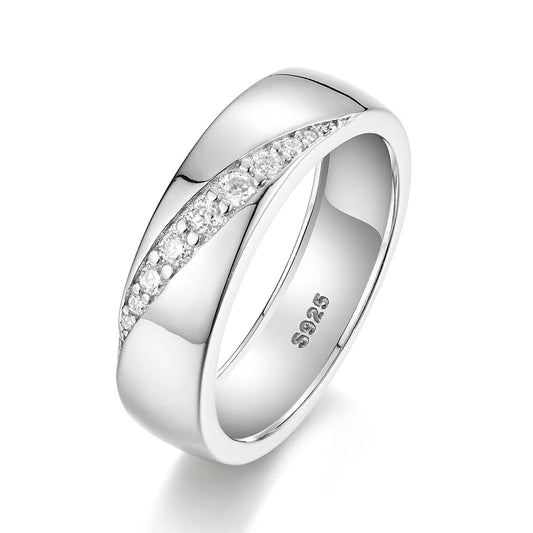 925 Sterling Silver Moissanite Ring