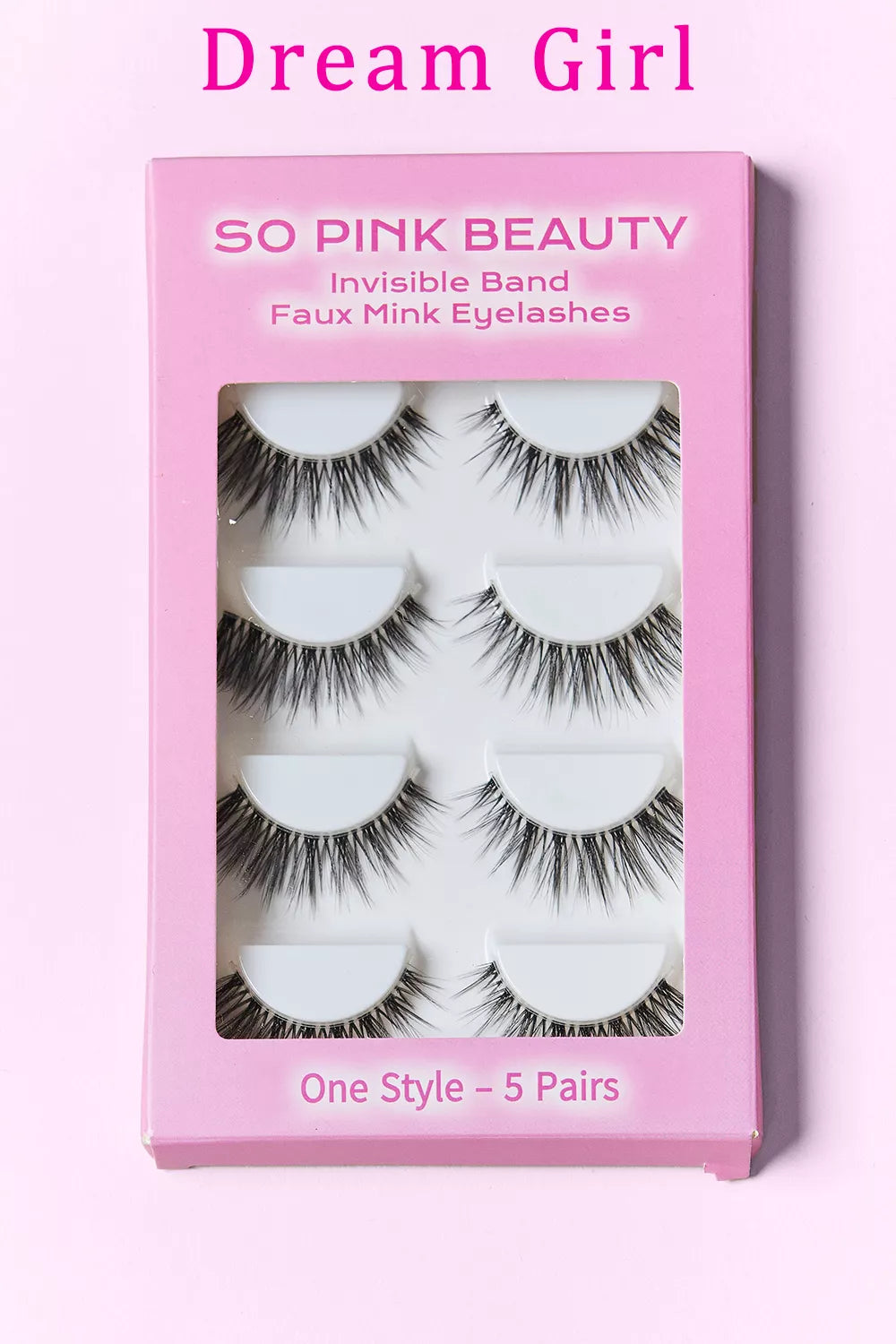SO PINK BEAUTY Faux Mink Eyelashes Variety Pack 5 Pairs
