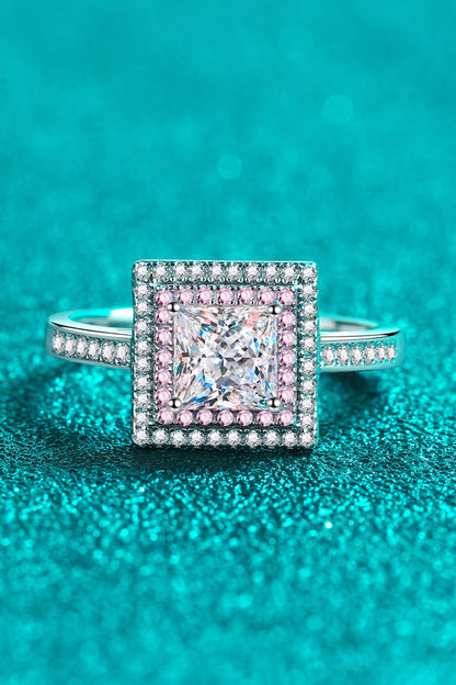 Stay Elegant Square 1 Carat Moissanite Ring