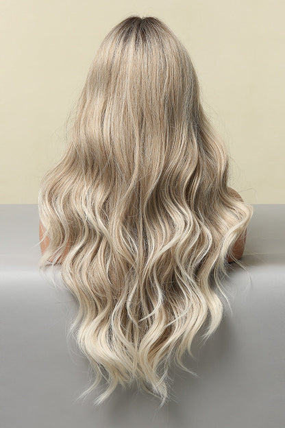 Light Brown/Blonde Balayage Full Machine Made Long Wave Wigs 26''