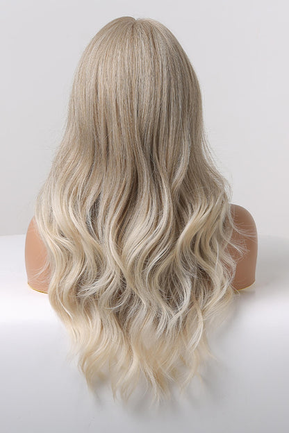 Medium Blonde Highlights Synthetic Long Wavy Wig 24"