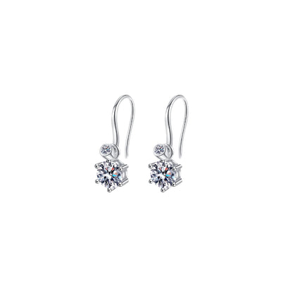 2 Carat Moissanite Sterling Silver Earrings