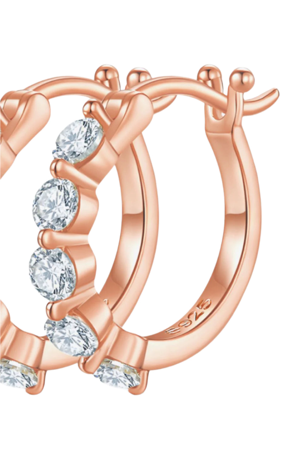 Adored 1 Carat Moissanite Rose Gold Earrings