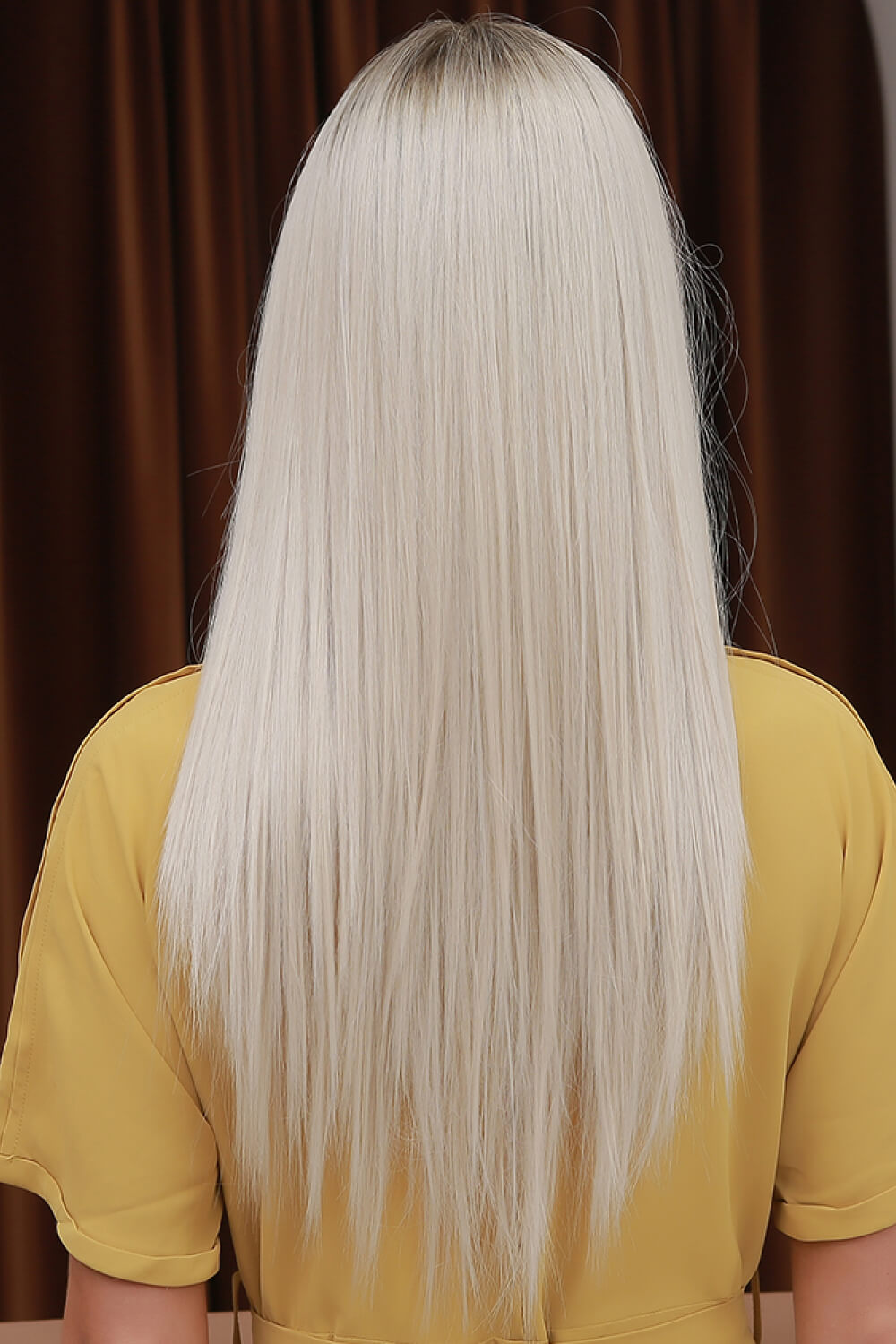Blonde 13*2" Lace Front Wigs Synthetic Long Straight 26" 