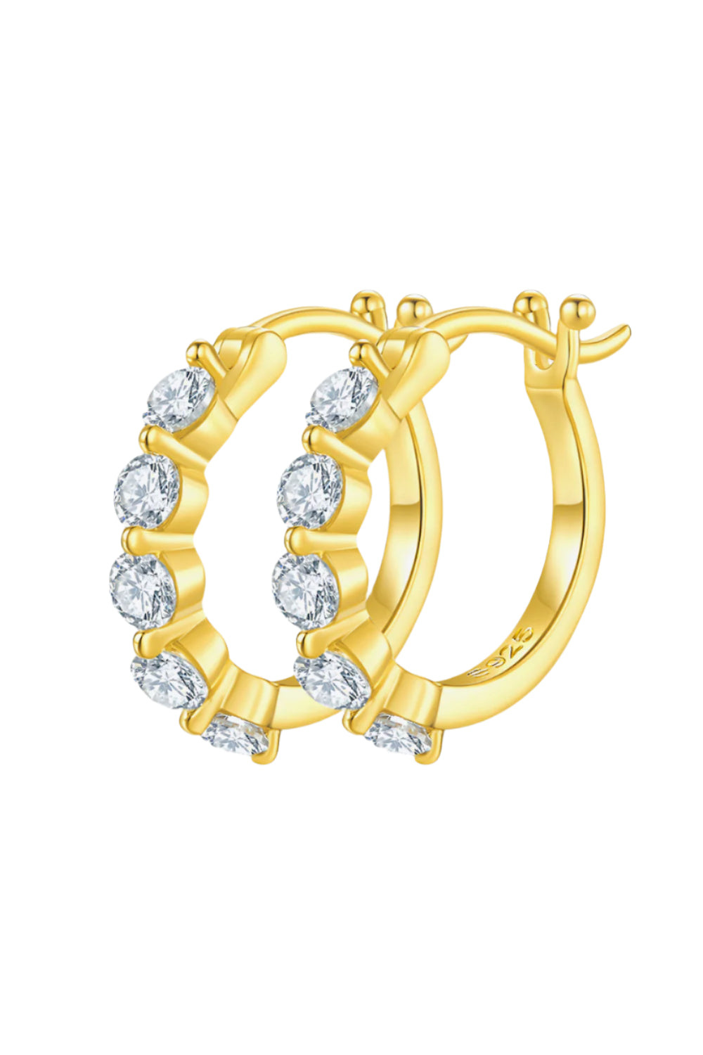 Adored 1 Carat Moissanite Sterling Gold Earrings