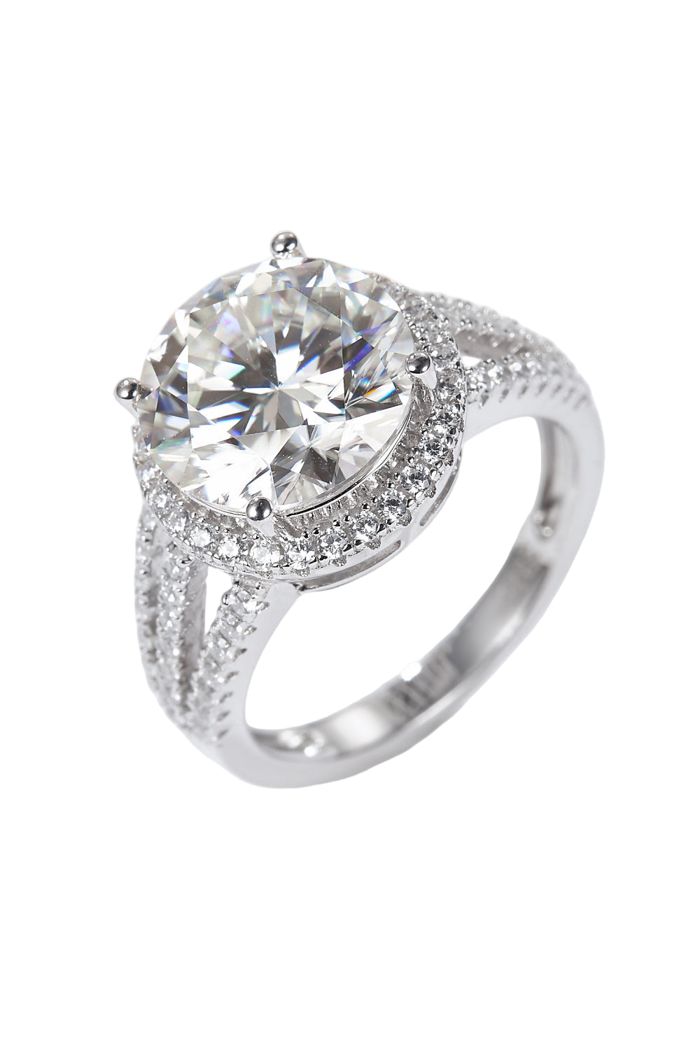 5 Carat  Moissanite Split Shank Ring
