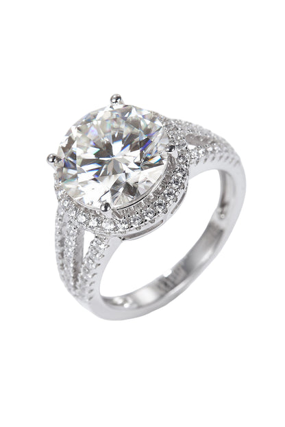 5 Carat  Moissanite Split Shank Ring