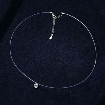 1 Carat Moissanite 925 Sterling Silver Necklace