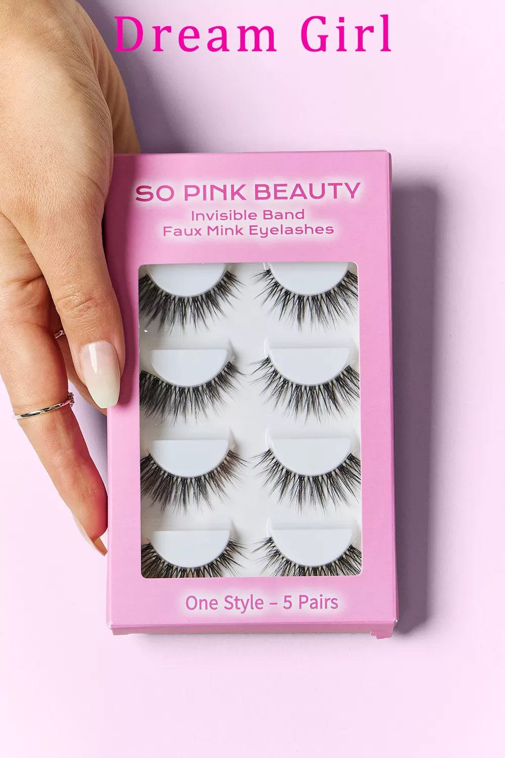 SO PINK BEAUTY Faux Mink Eyelashes Variety Pack 5 Pairs