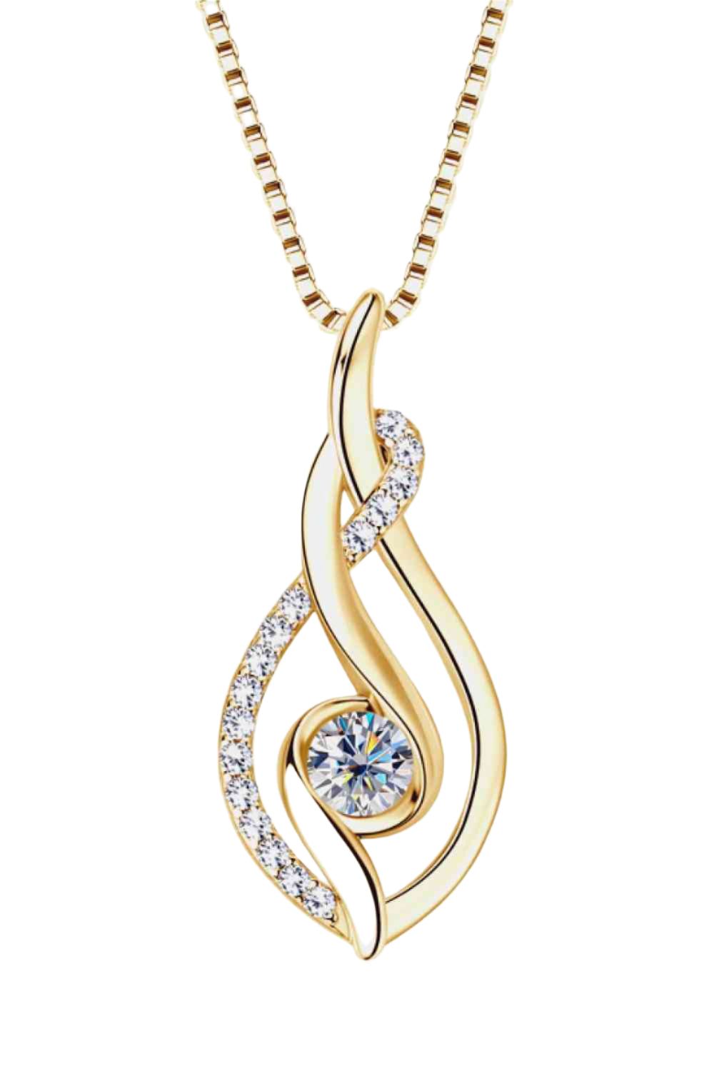 Moissanite 18K Gold-plated Necklace