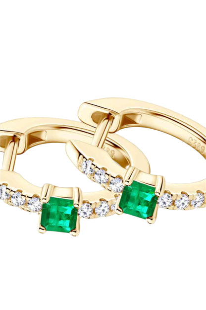 Lab-Grown Emerald Earrings