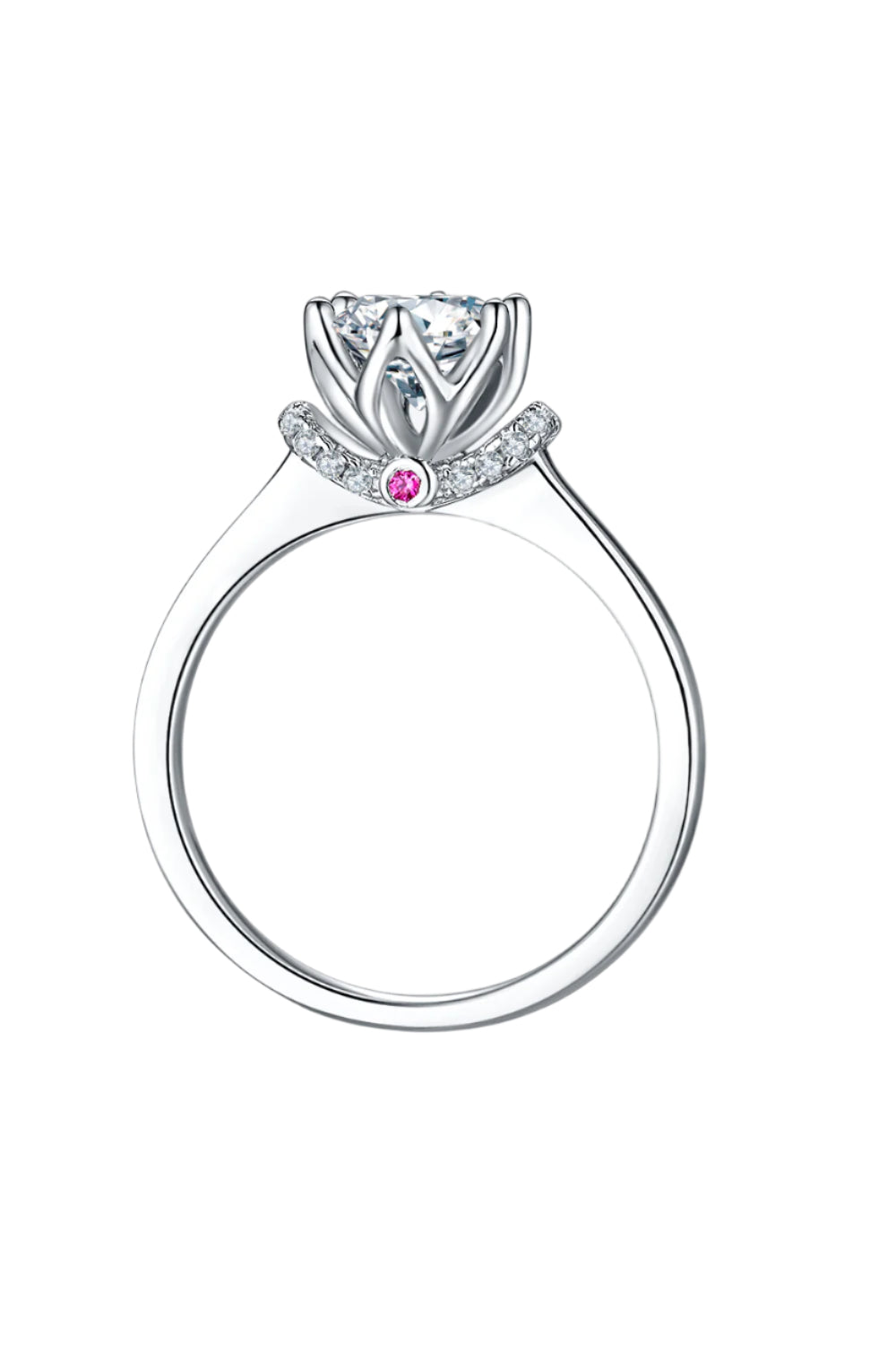 1 Carat Moissanite Sterling Silver Ring