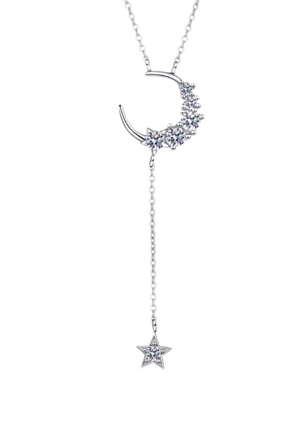 Star & Moon Moissanite Necklace