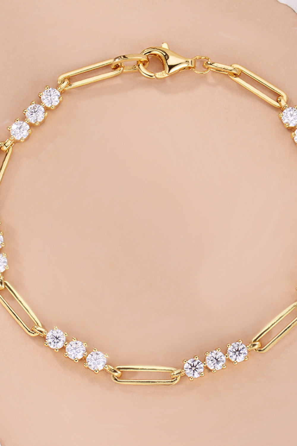 1.8 Carat Moissanite 18K Gold-plated Bracelet