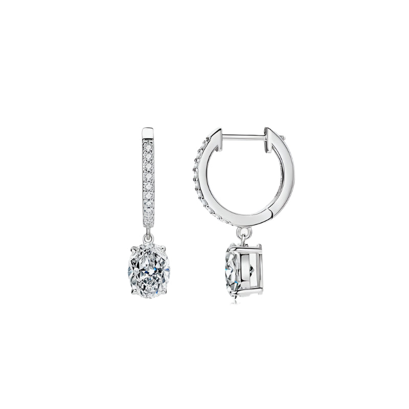 3 Carat Moissanite Sterling Silver Earrings