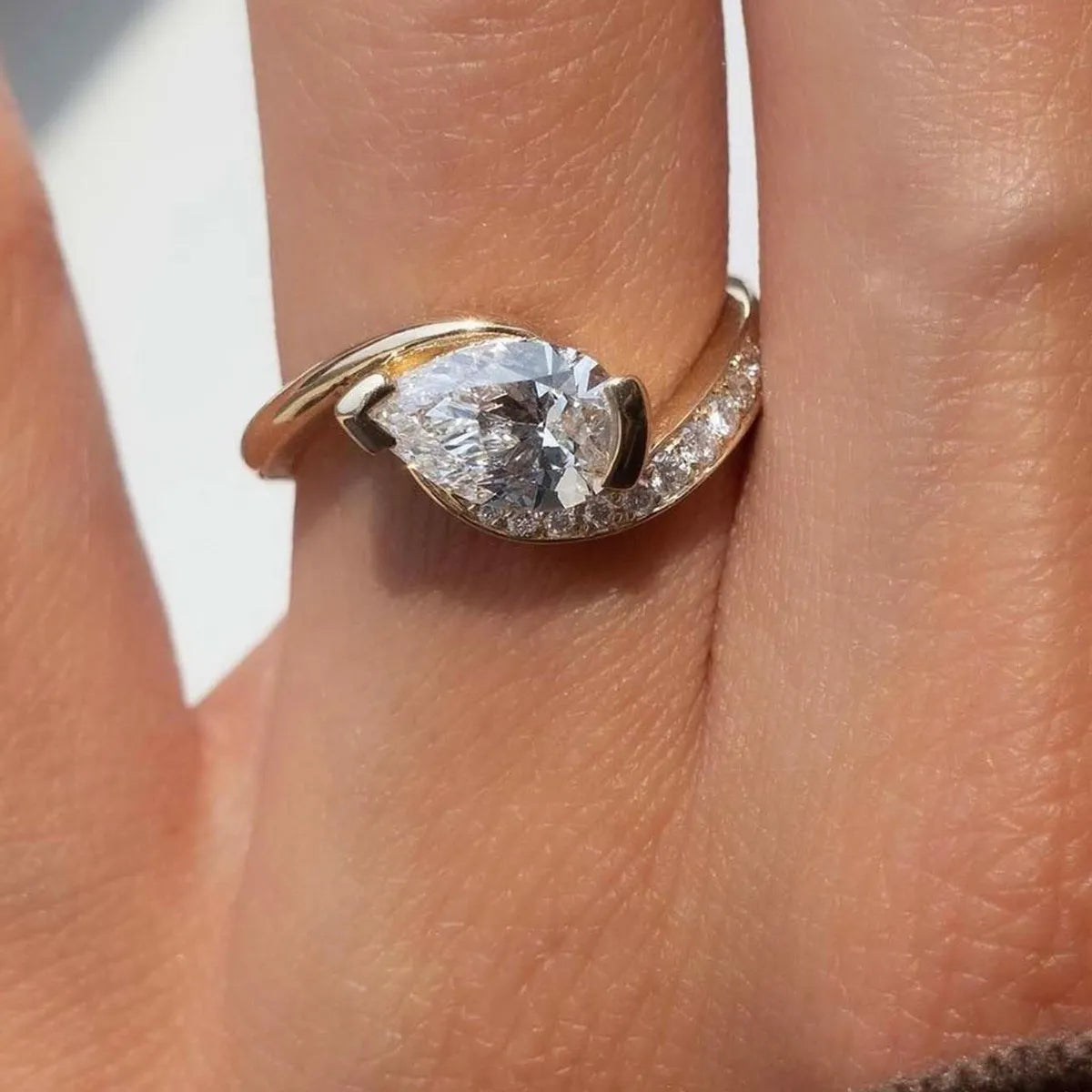 1.5 Carat Moissanite 925 Sterling Silver Ring on finger