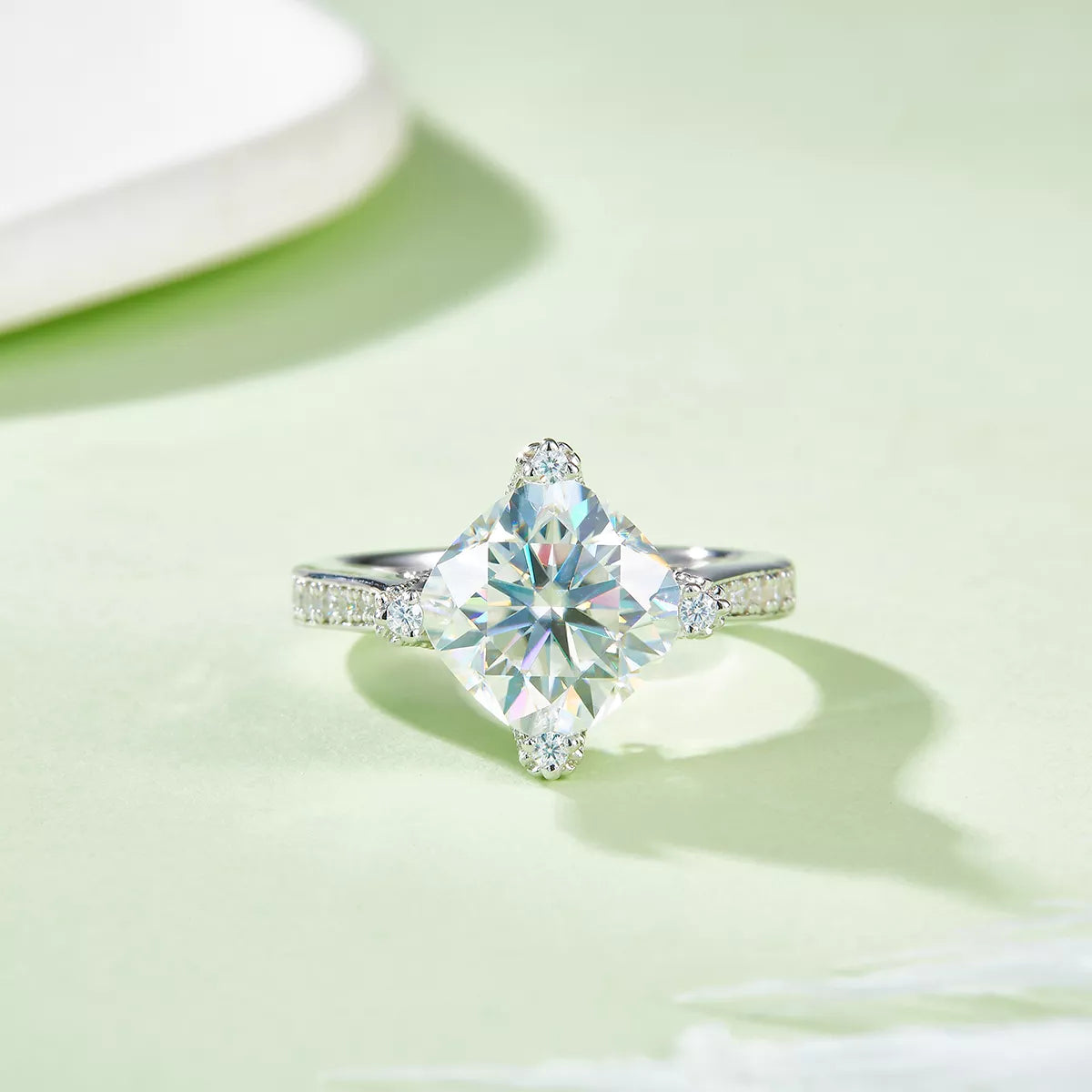 4 Carat Moissanite 925 Sterling Silver Ring