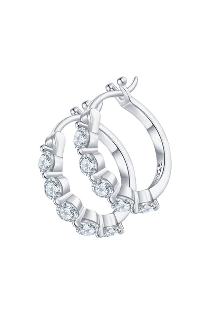 Adored 1 Carat Moissanite Sterling Silver Earrings