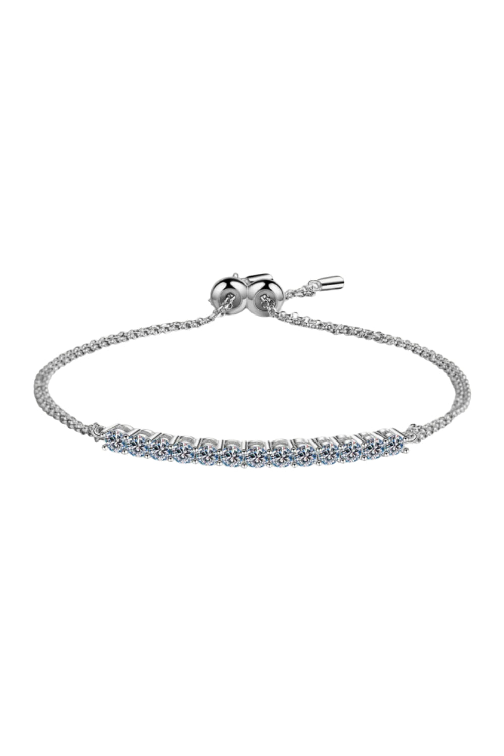 Adored Moissanite Sterling Silver Bracelet