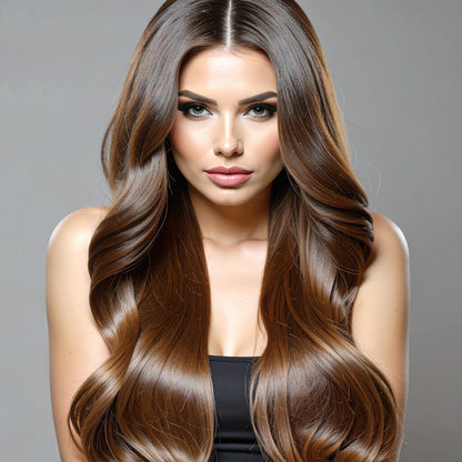 Brunette Long Wavy Wig 26"