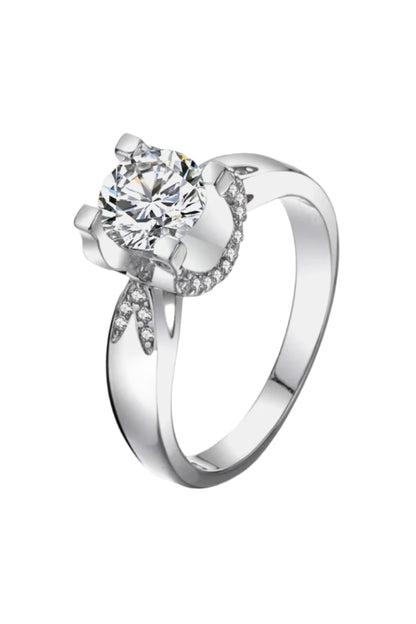2 Carat Moissanite 925 Sterling Silver Ring