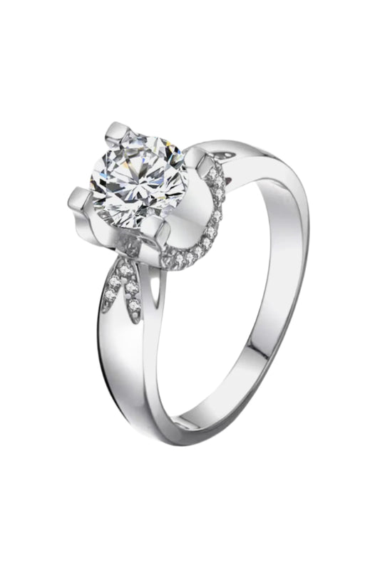 2 Carat Moissanite 925 Sterling Silver Ring
