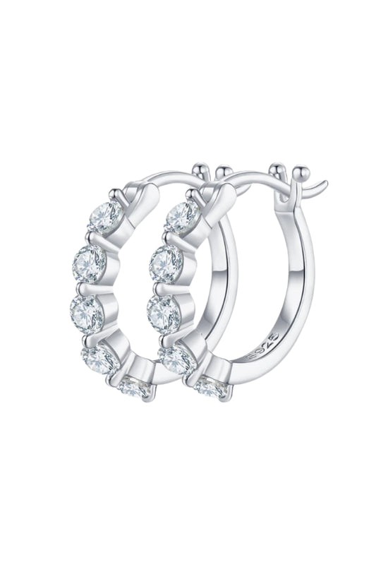 Adored 1 Carat Moissanite Sterling Silver Earrings
