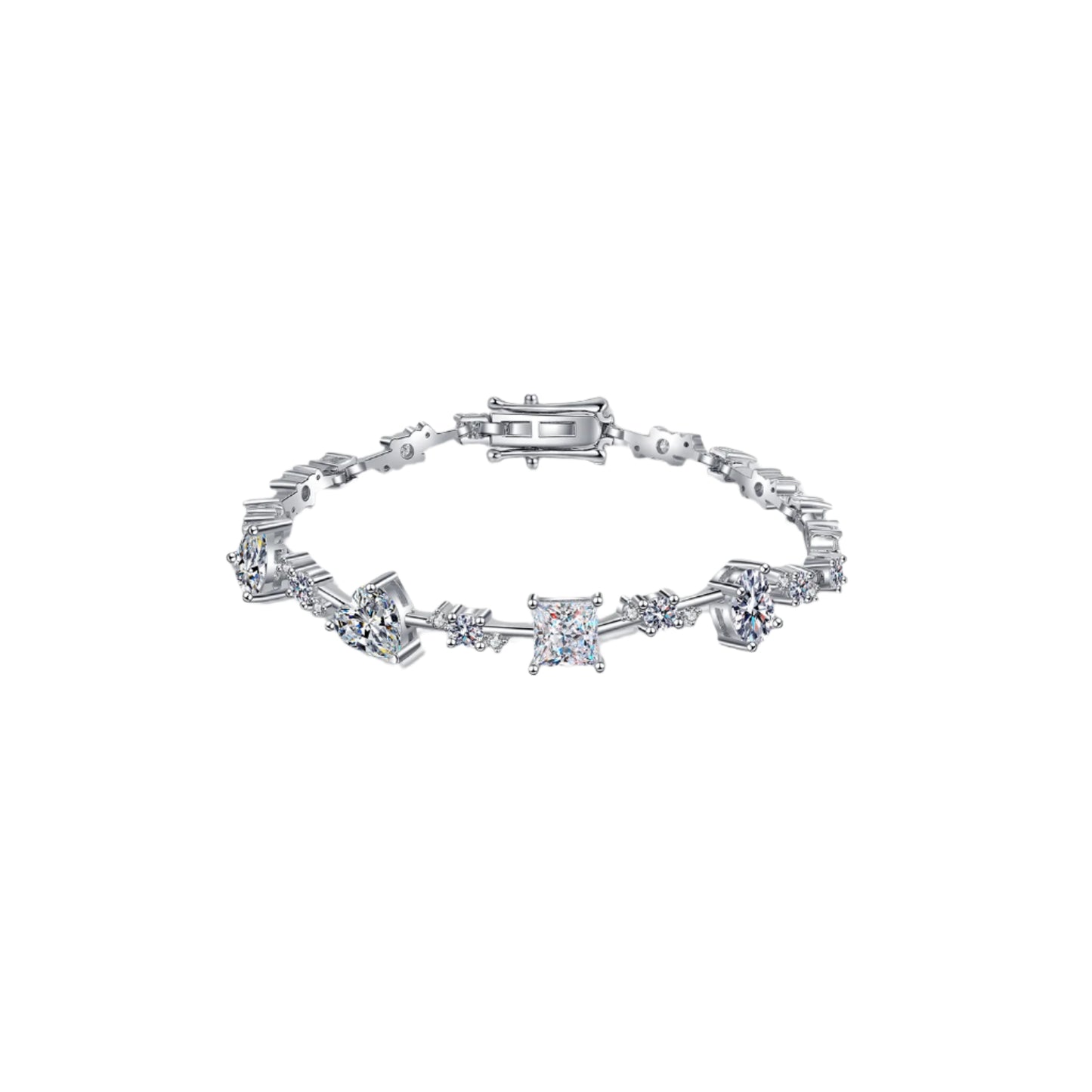 6.2 Carat Moissanite Sterling Silver Bracelet