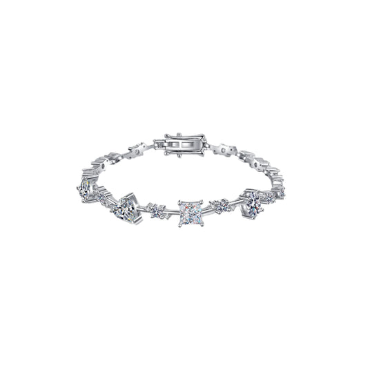 6.2 Carat Moissanite Sterling Silver Bracelet