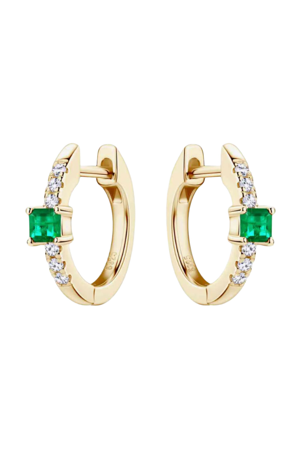 Lab-Grown Emerald Earrings