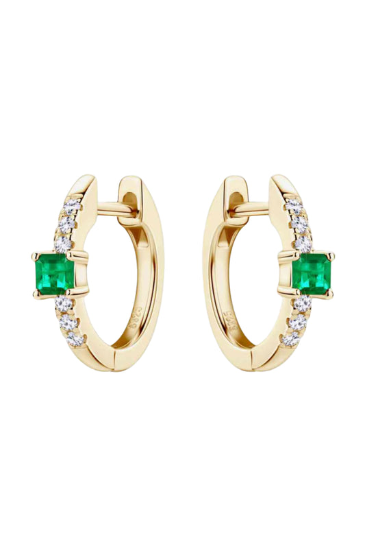 Lab-Grown Emerald Earrings